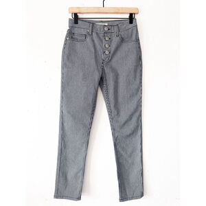 Joie Aerindis Ankle Straight-Leg Jeans in Cadet Stripe Women's Size 26